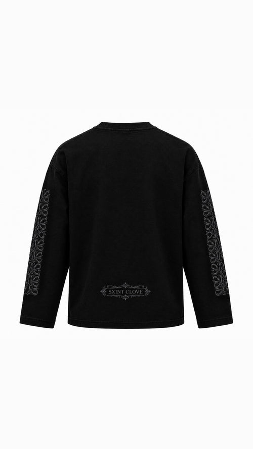 Signature SC Long Sleeve Tee – Black Chrome