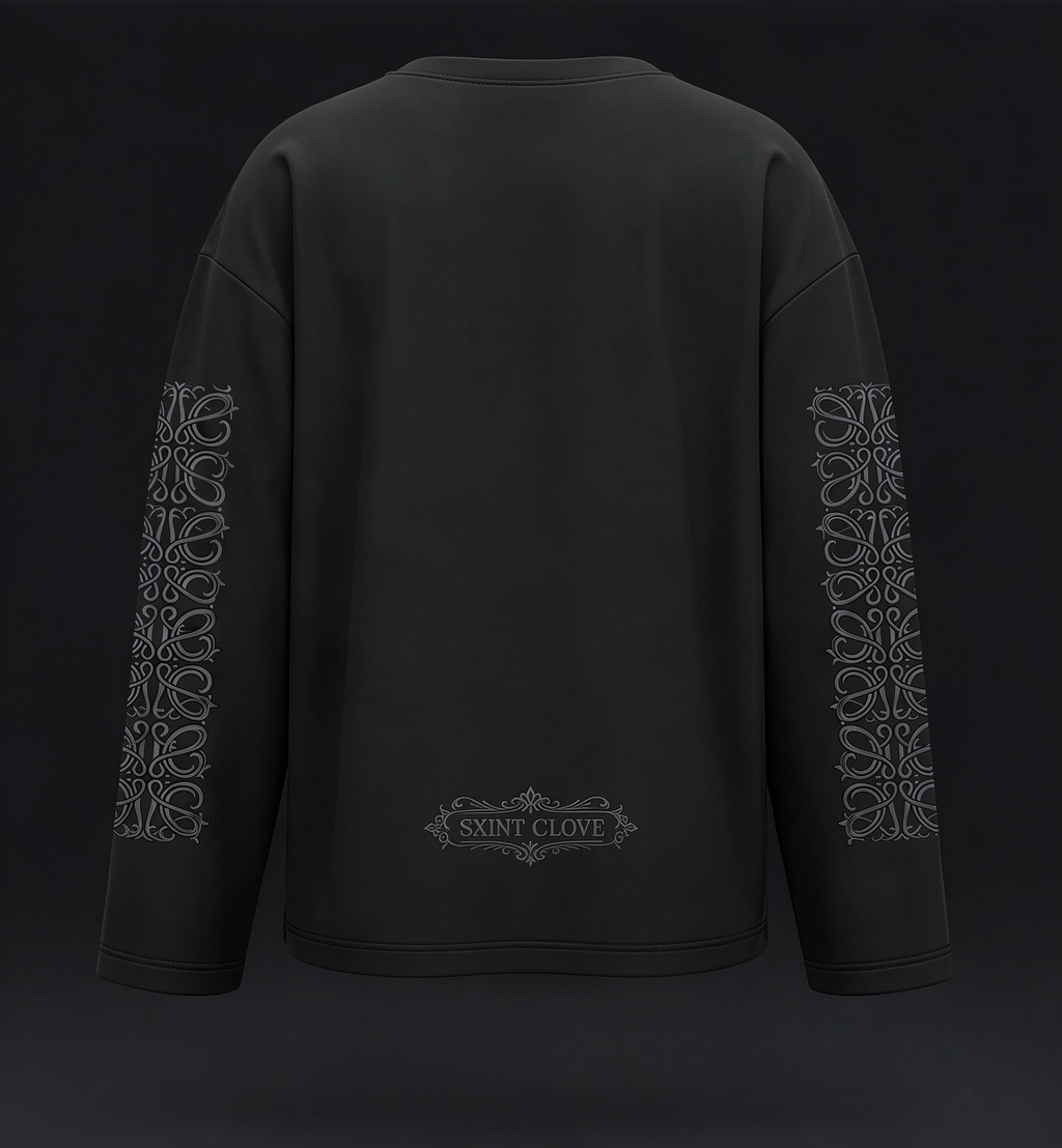 Signature SC Long Sleeve Tee – Black Chrome