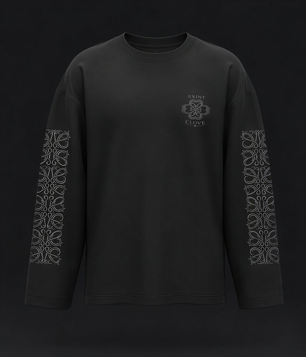 Signature SC Long Sleeve Tee – Black Chrome