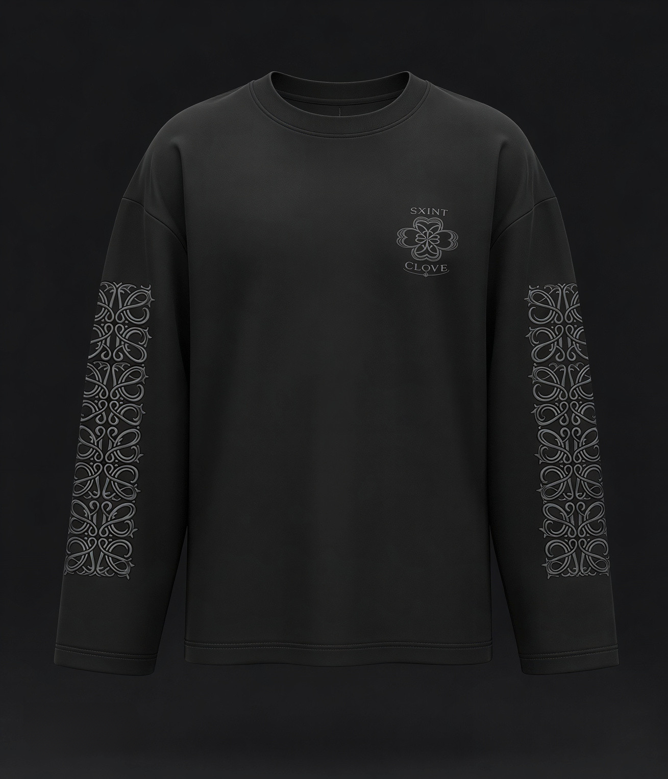 Signature SC Long Sleeve Tee – Black Chrome