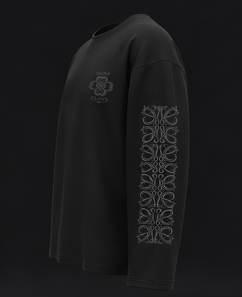 Signature SC Long Sleeve Tee – Black Chrome