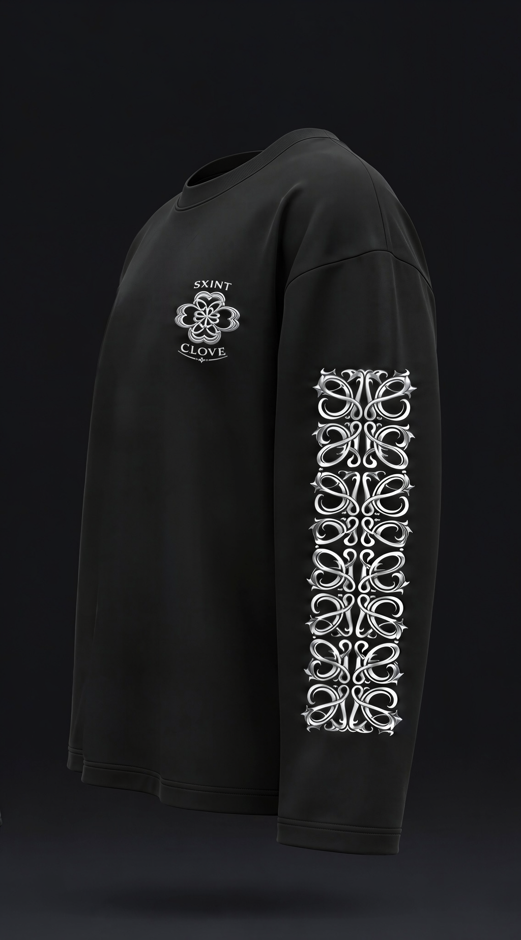 Signature SC Long Sleeve Tee – Silver Chrome