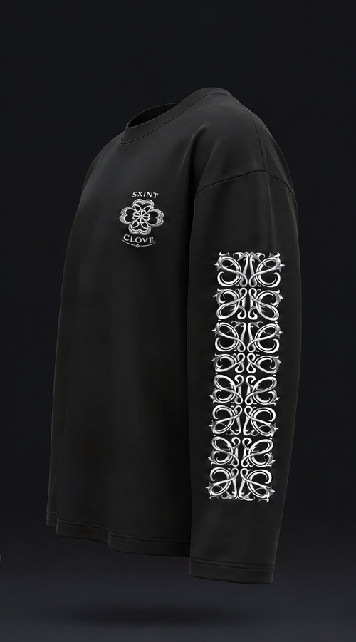Signature SC Long Sleeve Tee – Silver Chrome